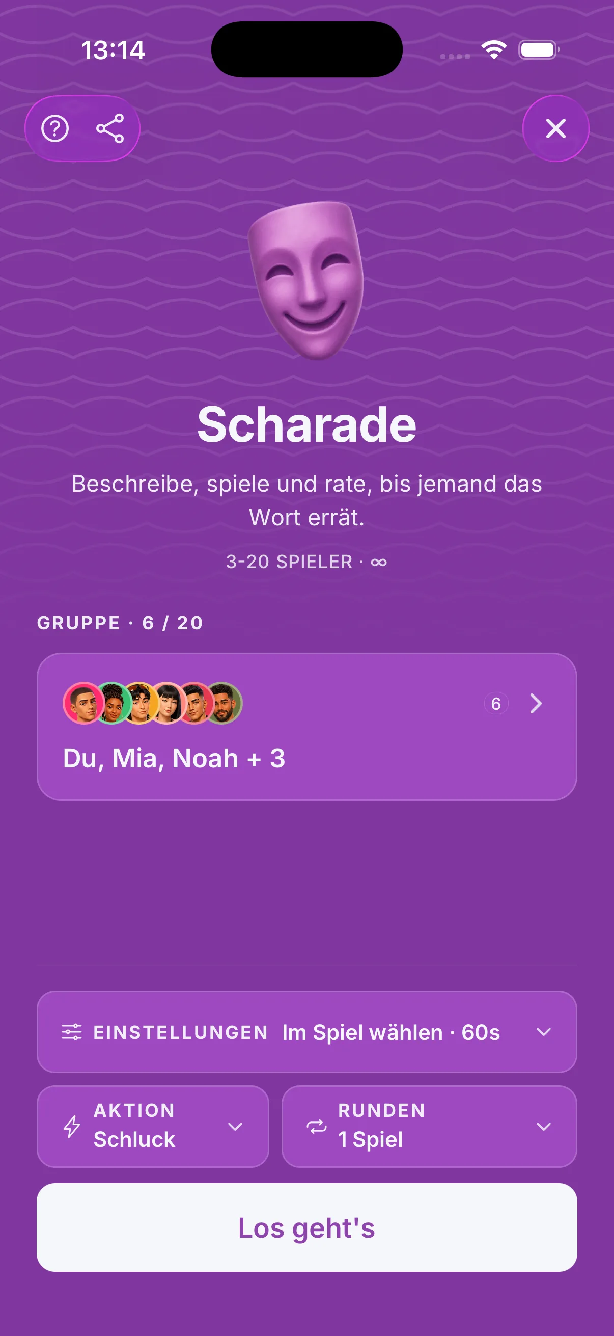 Scharade: Spiele